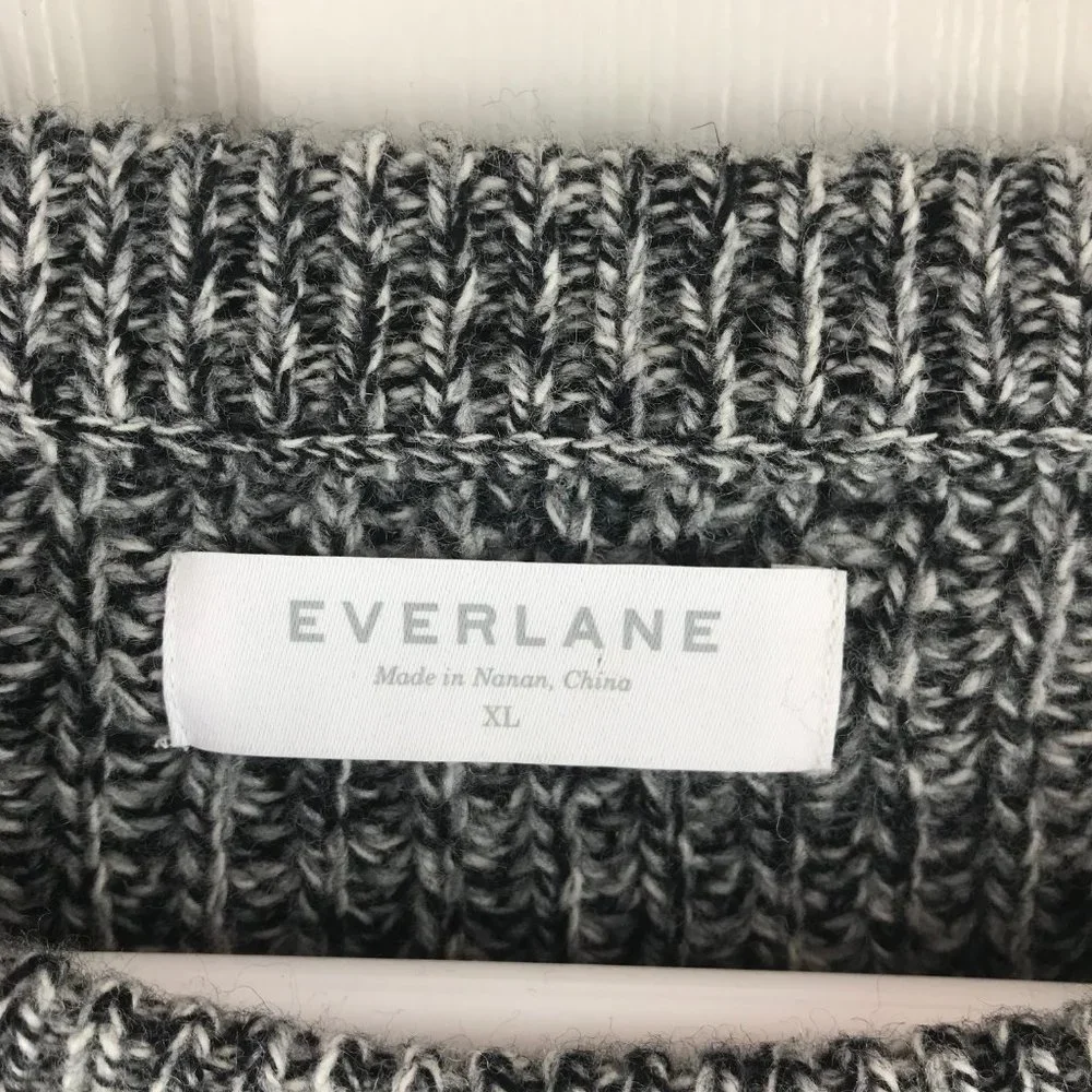 Everlane Marled Charcoal Gray Crewneck Sweater